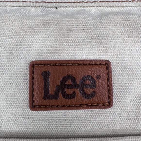 Lee Canvas Tote Bag Nautical Boat Carry All Preppy Shopper Double Handle Beige - Picture 6 of 12